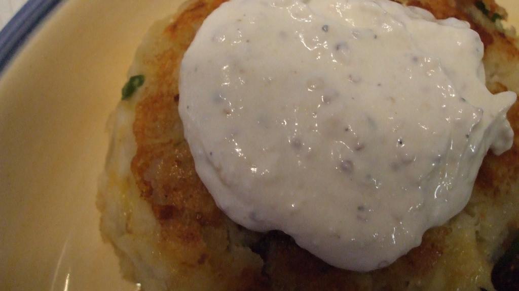 Ham and Potato Patties With Horseradish Sauce Recipe