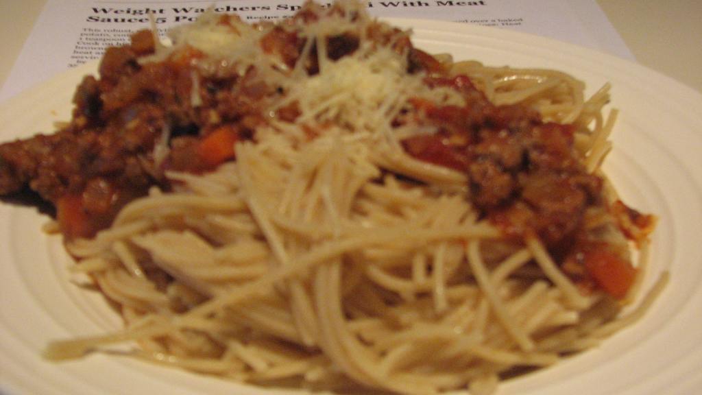 Weight Watchers Spaghetti With Meat Sauce 5 Points Recipe