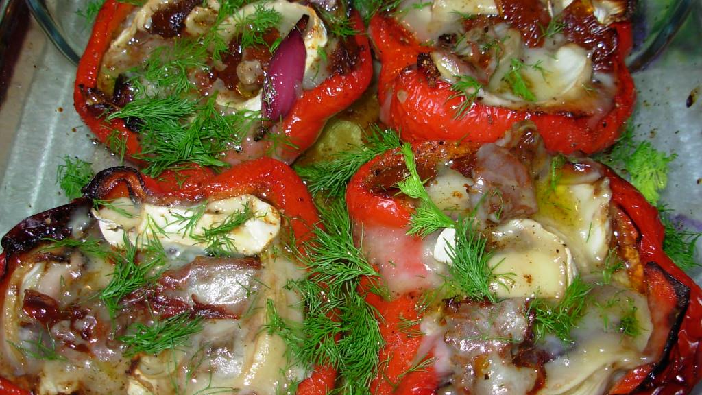 French Stuffed Red Bell Peppers With Fennel and Goat's Cheese Recipe