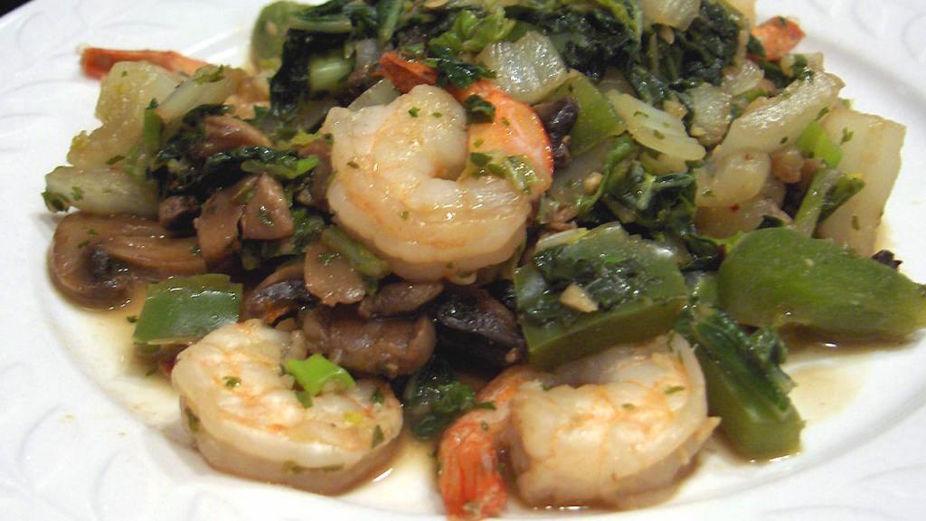 Shrimp Stir-Fry With Bok Choy, Mushrooms & Peppers Recipe - Food.com