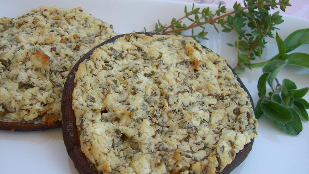 Baked Shiitake Stuffed Mushroom Caps Recipe