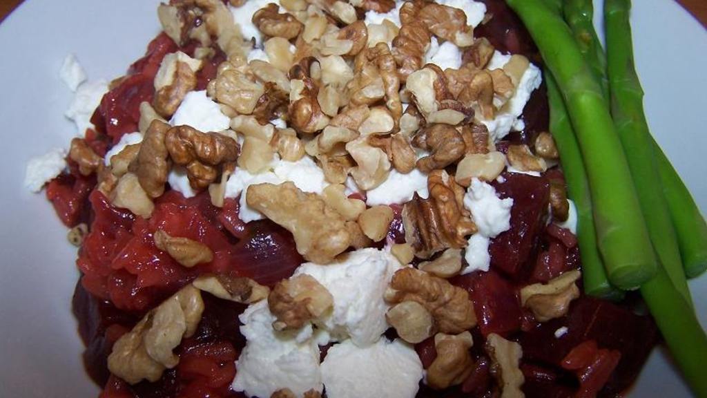 Beet Risotto With Goat Cheese and Walnuts created by Moor Driver