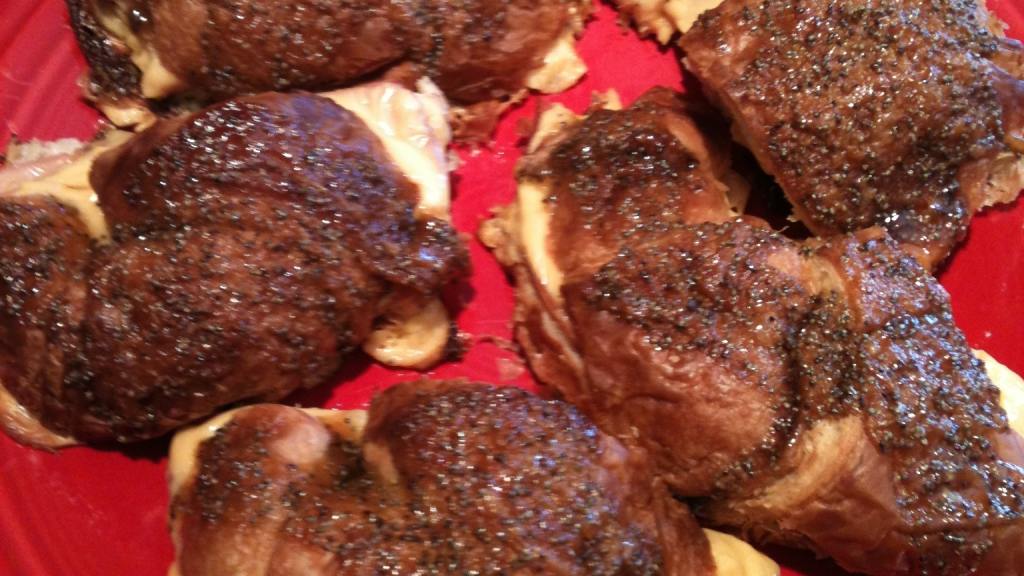 Poppy Seed Glazed Hot Ham and Cheese Sandwiches Recipe