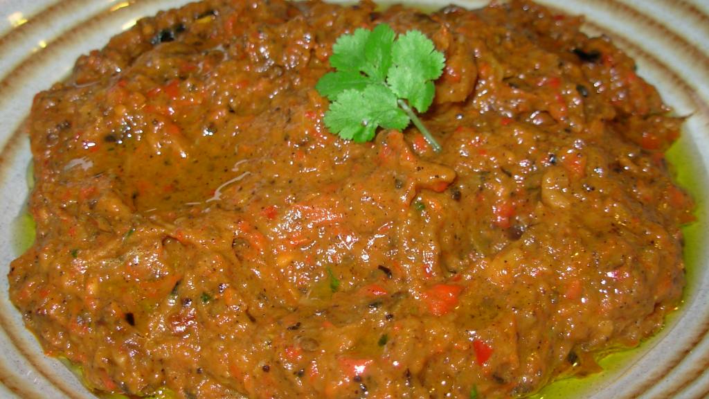 Spicy Aubergine (Eggplant) and Red Pepper Tapenade - Dip created by French Tart
