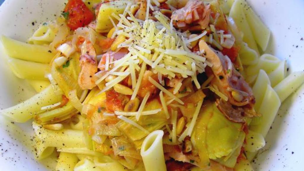Smoked Chicken &Artichoke Pasta created by JustJanS
