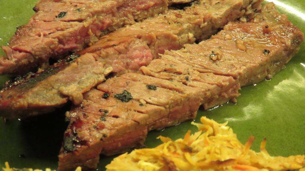 Soy Ginger Flank Steak With Garlic Recipe
