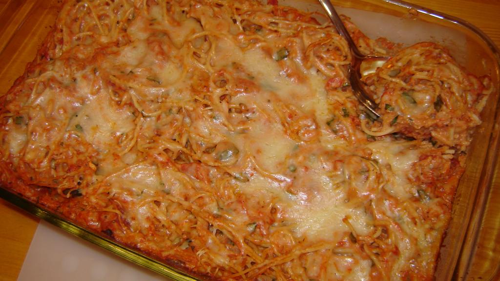 Meatless Spaghetti Casserole Recipe