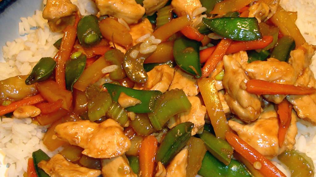 Healthier Sweet and Sour Chicken Stir Fry created by yogiclarebear