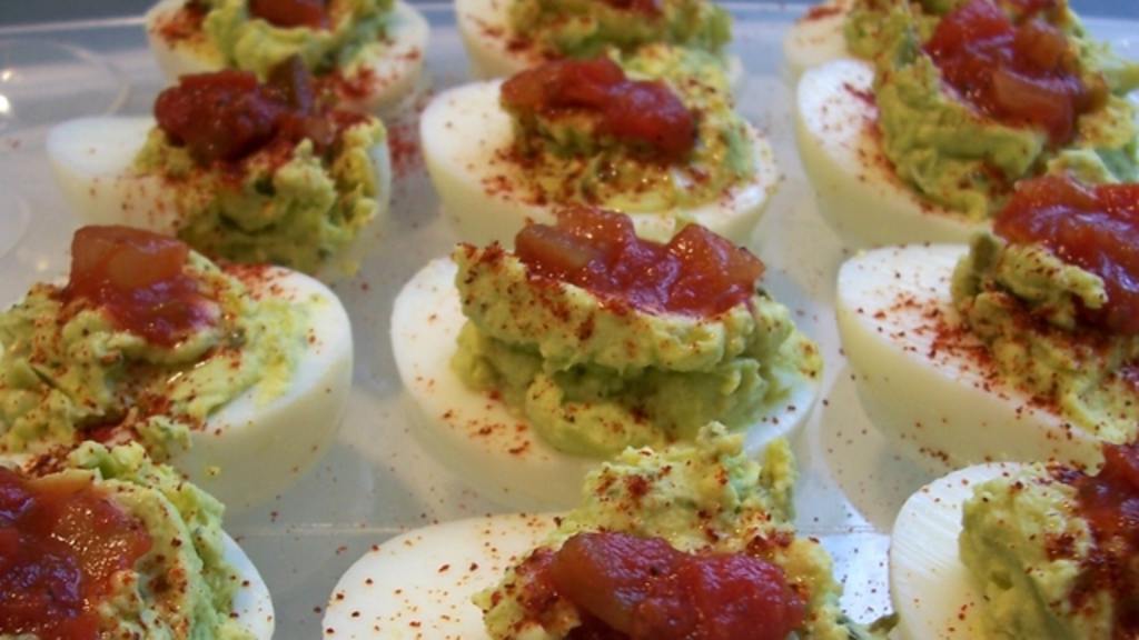 South of the Border Deviled Eggs created by Chef Petunia