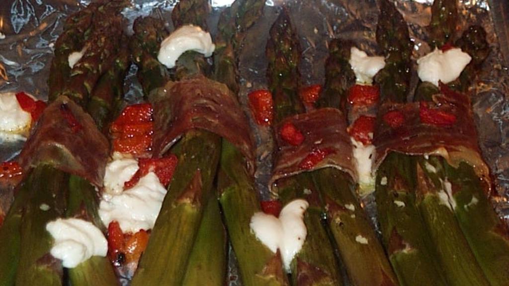 Asparagus Bundles With Prosciutto & Goat Cheese Recipe