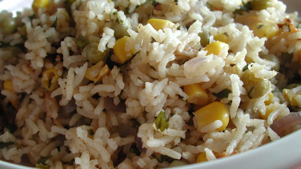 Basmati Rice With Corn and Peas (Rice Cooker) Recipe