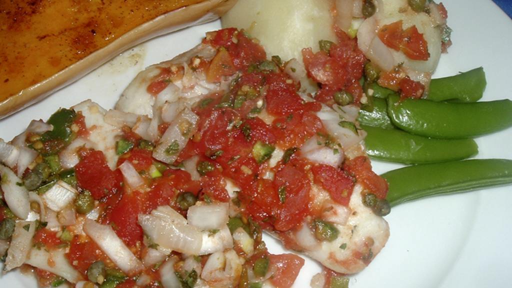Fish with Tomato Caper Sauce created by Bergy
