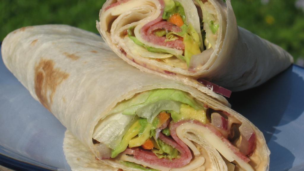 Salami and Avocado Sandwich Wrap With Balsamic Mustard Spread Recipe