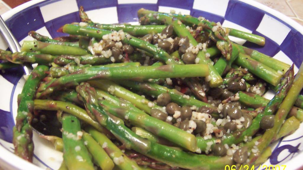 Roast Asparagus With Garlic and Capers created by Mommy Diva