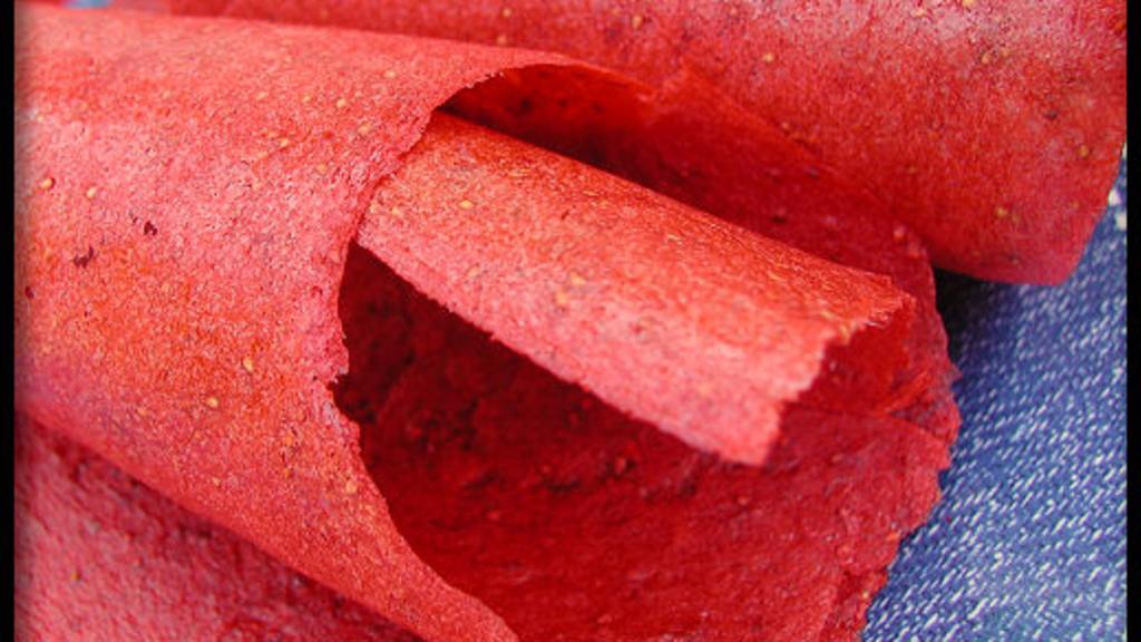 Passion Strawberry Fruit Leather Dehydrator RollUps Recipe