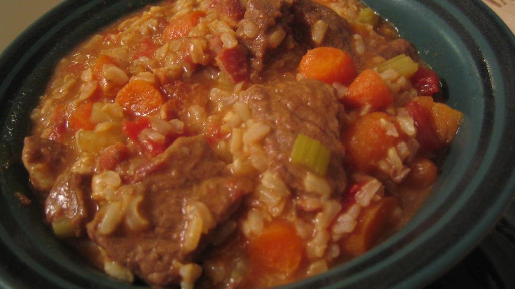 Beef Stew With Tomatoes and Rice Recipe