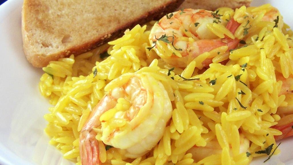Shrimp With Saffron Orzo Recipe
