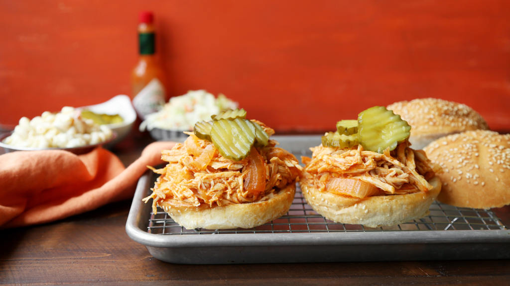 Pulled Chicken Sandwiches Crock Pot Recipe Food