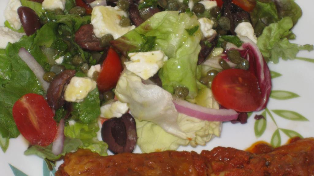 Mediterranean Salad With Lemon Caper Vinaigrette Recipe