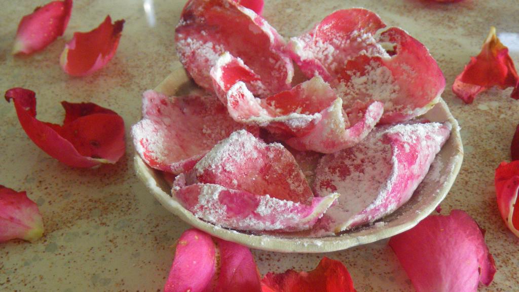 Homemade Crystallised Rose Petals created by Artandkitchen