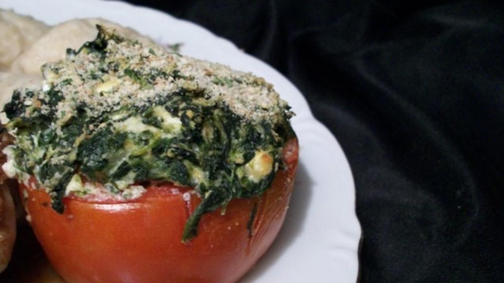 Tomatoes Stuffed With Spinach and Cheeses created by 2Bleu