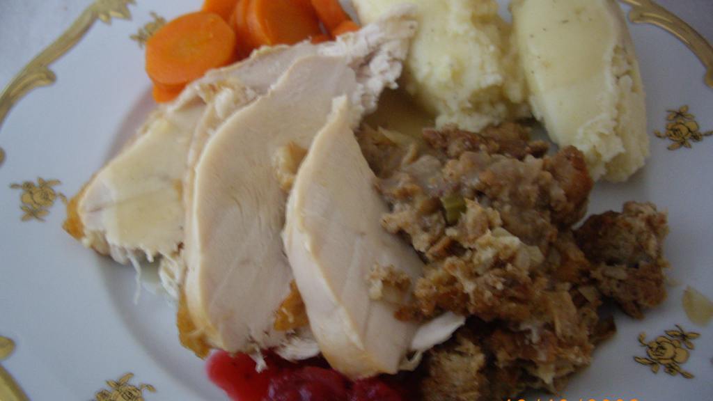 Roast Turkey and Bread Stuffing. Recipe
