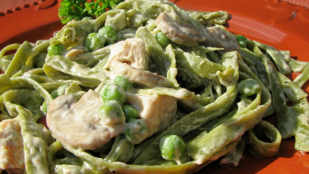 Peas and Mushroom Alfredo Recipe
