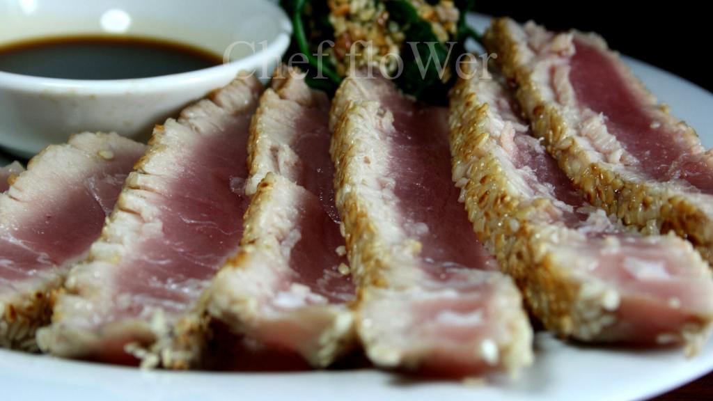 Sesame Crusted Tuna With Japanese Dipping Sauce Recipe