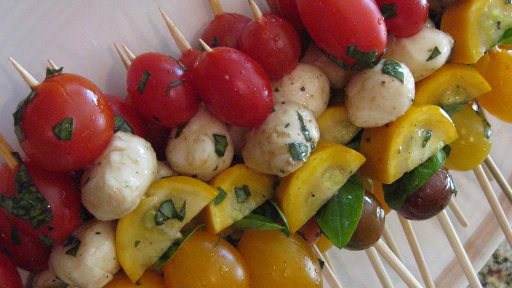 Fresh Caprese Vegetable Kabobs Recipe