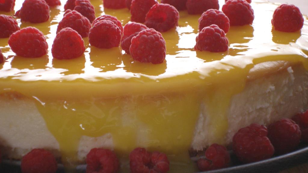 Goat Cheesecake With Lemon Curd and Raspberries (By Bird) Recipe