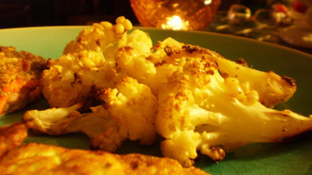PanRoasted Cauliflower With Pine Nuts, Garlic and Rosemary Recipe