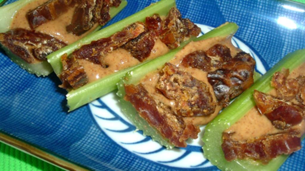 Celery With Almond Butter and Dates Recipe