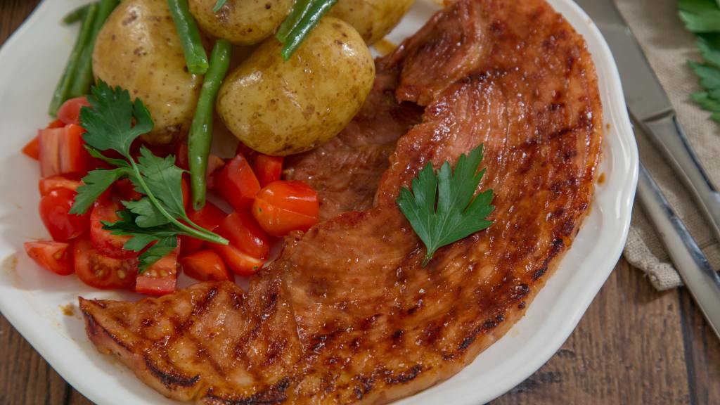 Grilled & Glazed Ham Steaks Recipe