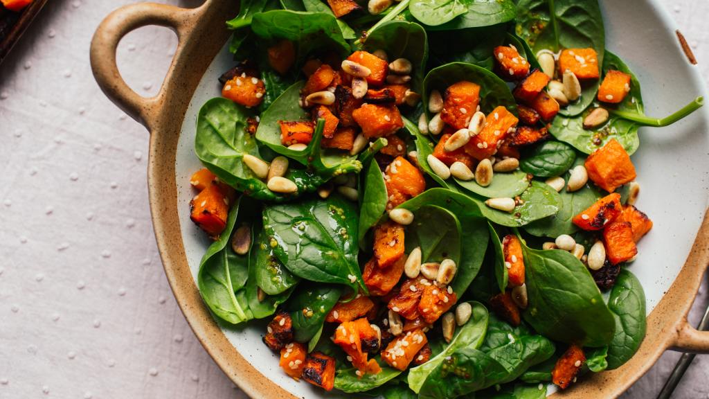 Pumpkin (Squash) & Spinach Salad Recipe