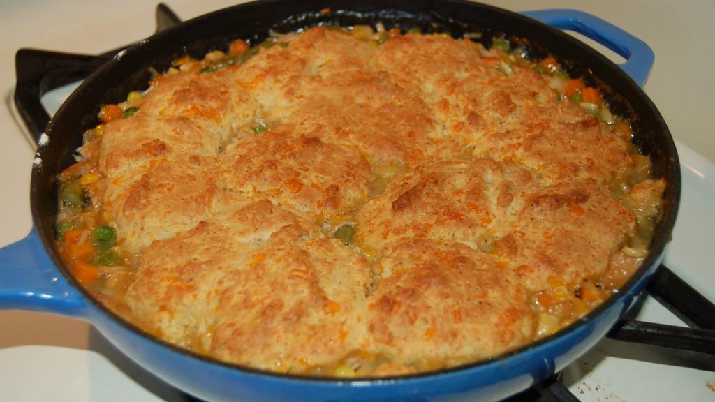 Turkey Pot Pie With Cheddar Biscuit Crust Recipe