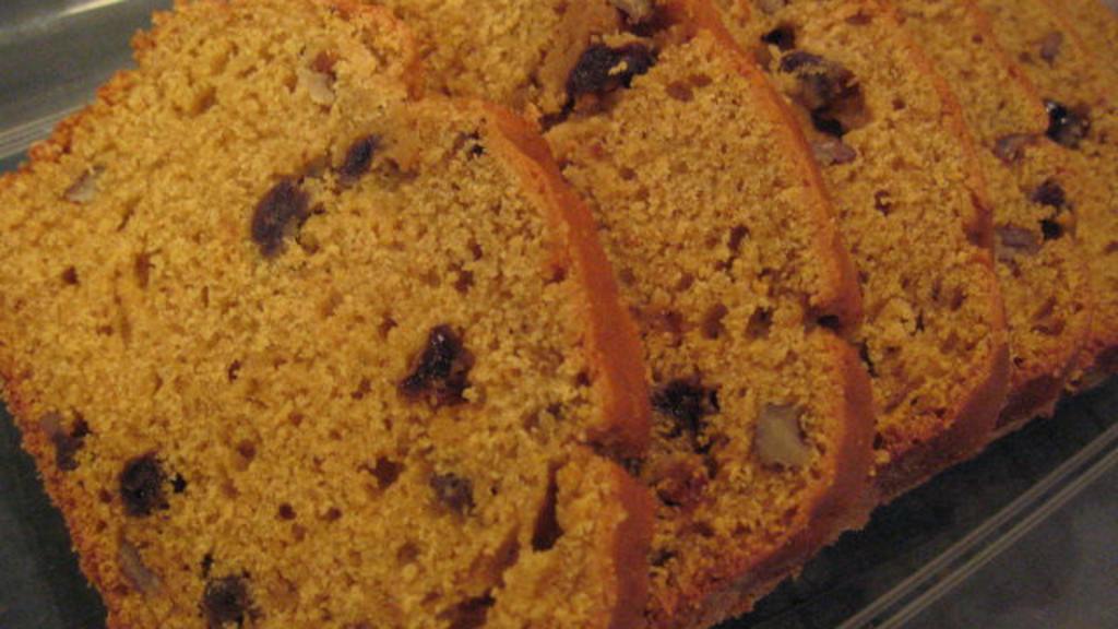 Pumpkin Raisin Walnut Quick Bread Recipe