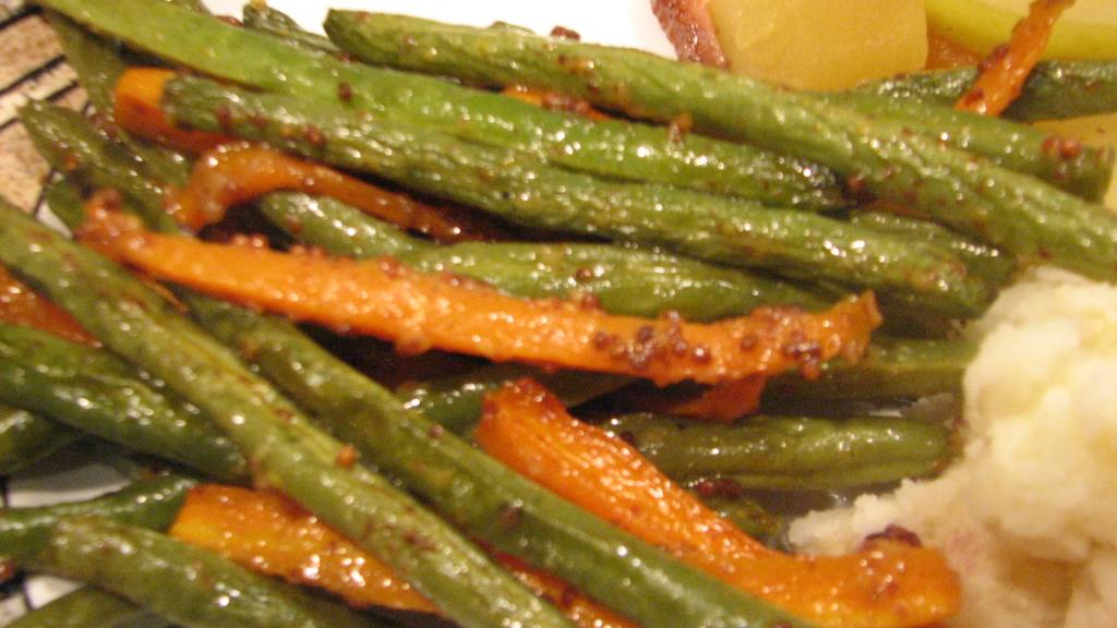Roasted Maple Mustard Green Beans Recipe