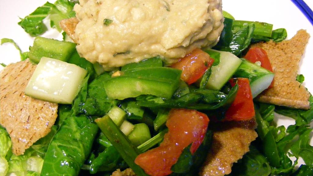 Fattoush Bread Salad With Hummus created by Kozmic Blues