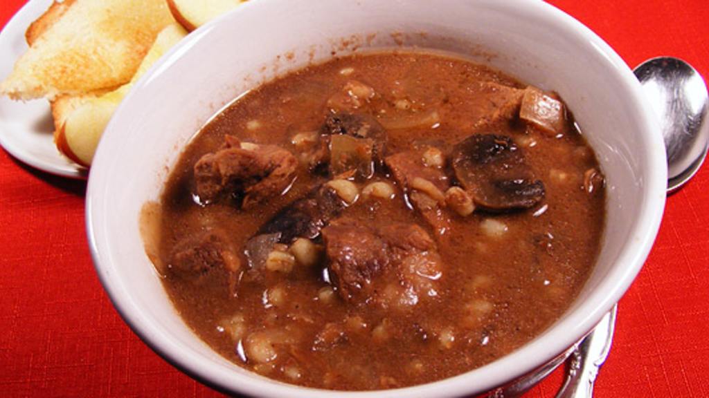 Slow-Cooker Beef Mushroom Barley Soup Recipe - Food.com