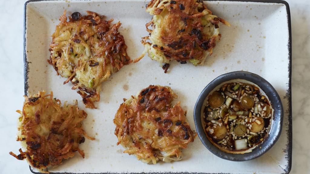 Chinese Latkes with Tangy Dipping Sauce Recipe