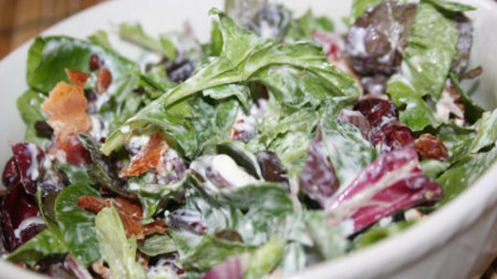 Spinach Salad With Cranberries, Pecans, Bacon, and Blue Cheese Recipe