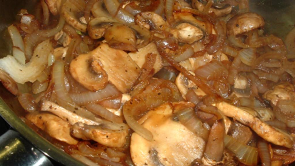 Pan Fried Onions & Mushrooms Recipe