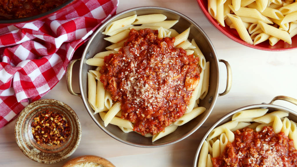 ground turkey with jar spaghetti sauce
