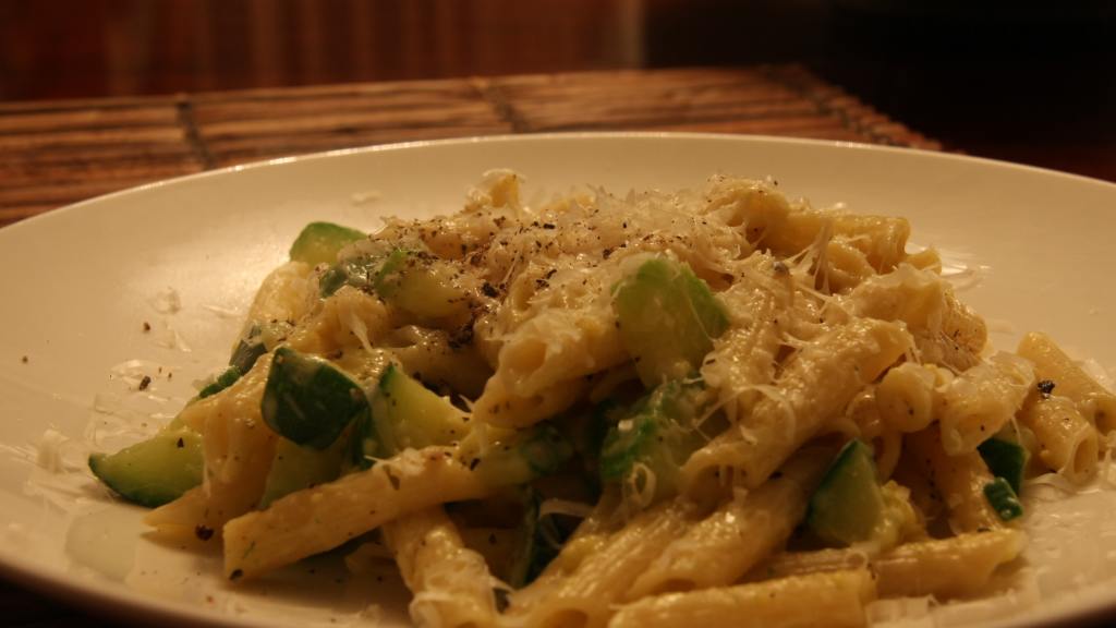 Zucchini Carbonara for Two(Vegetarian) Recipe