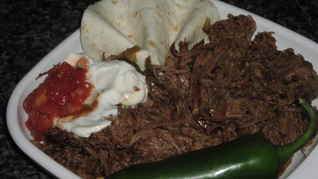 Spicy Chipotle Shredded Beef for Burritos or Tacos Recipe