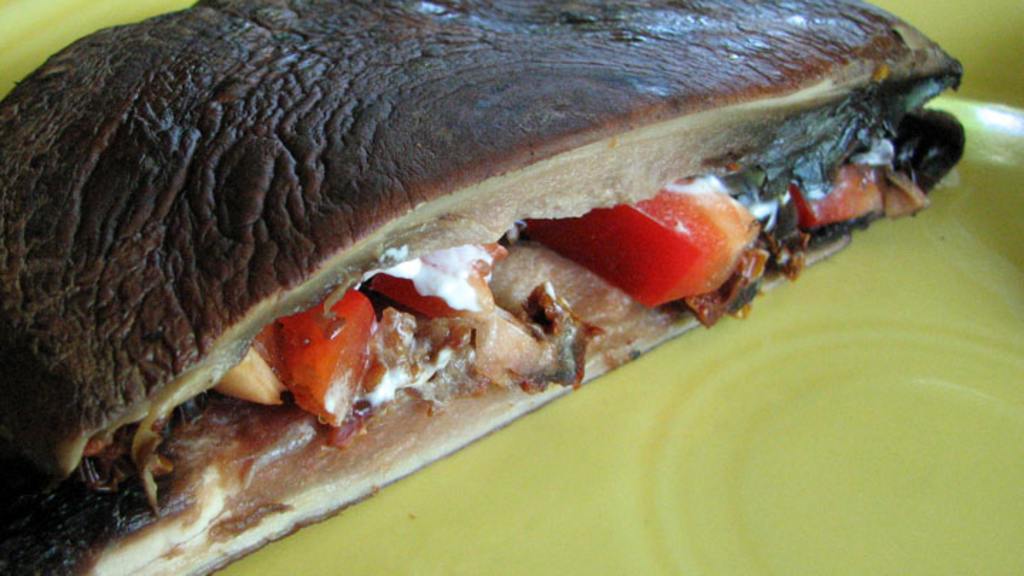 Portabella Panini With Cheese and SunDried Tomatoes Recipe