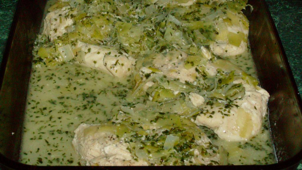Jerry Traunfeld's Tarragon Chicken Breast With Buttery Leeks created by WhatamIgonnaeatnext