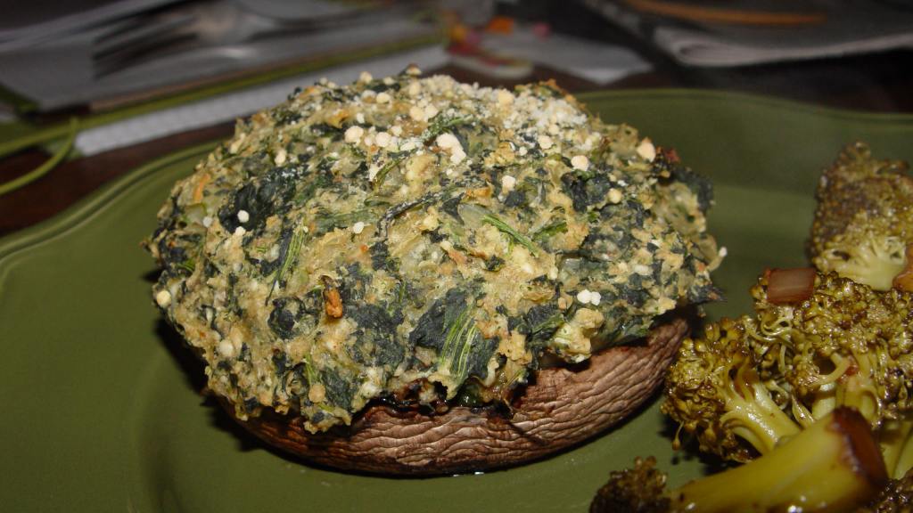 Spinach & Pecan Stuffed Portabella Mushrooms Recipe - Food.com
