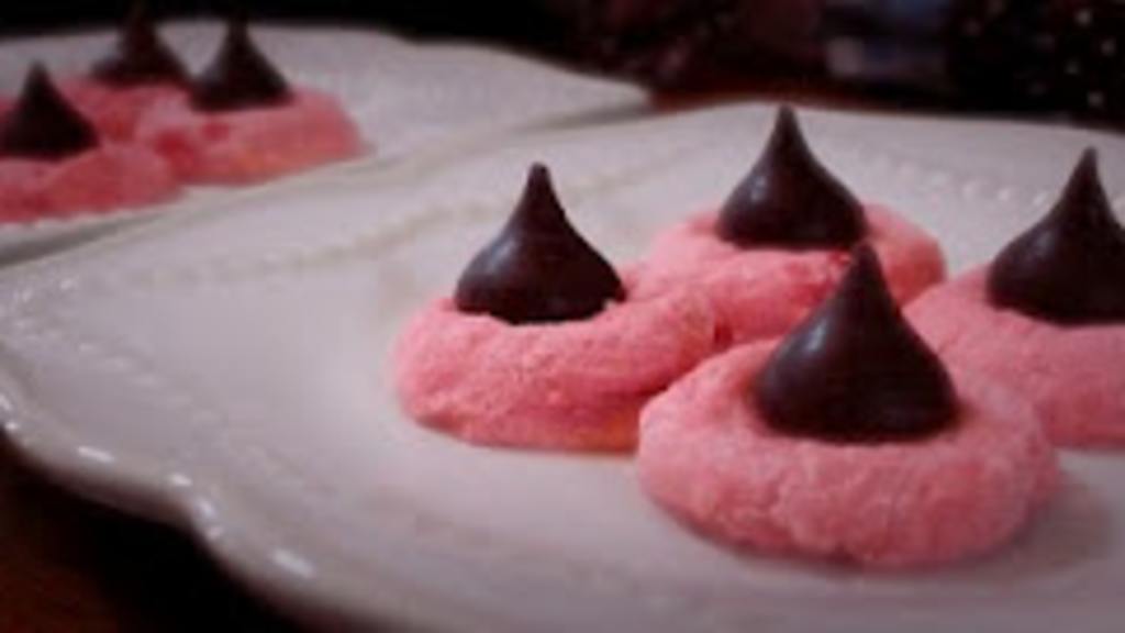 Cherry Chocolate Kiss Cookies Valentine Kisses Recipe