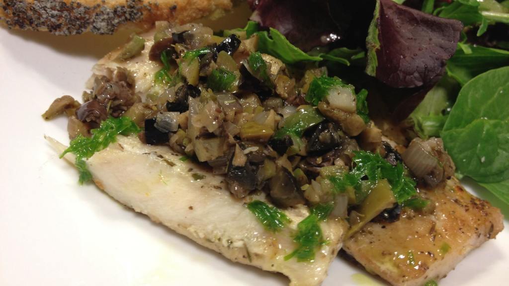 Mediterranean Mahi Mahi With Olive and Shallot Tapenade Recipe